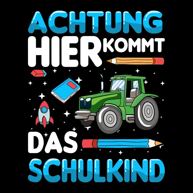 Schulkind Traktor Einschulung 1. Klasse Schule