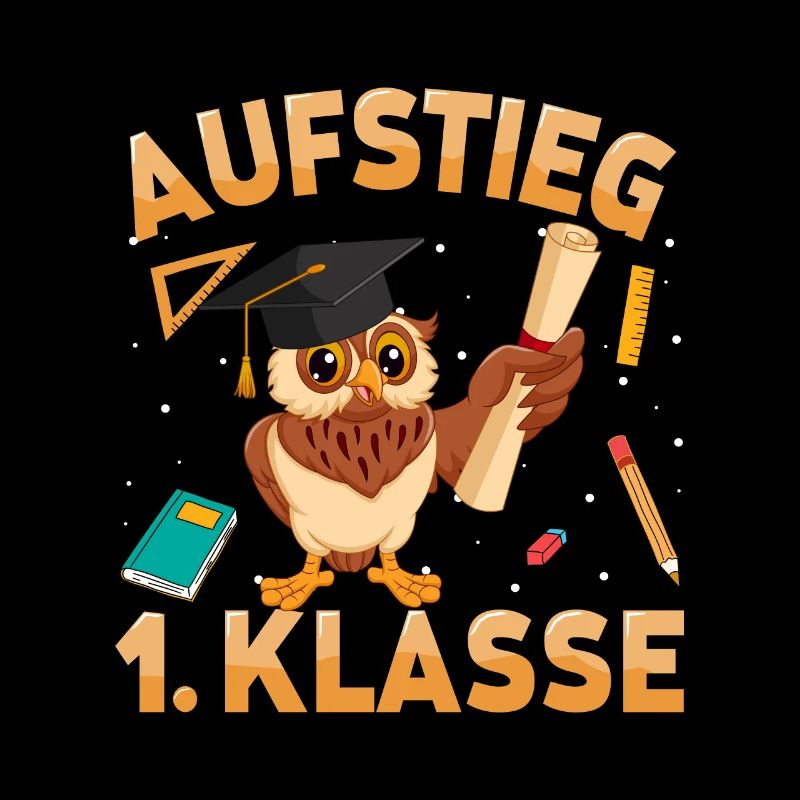 Aufstieg 1. Klasse Eule Schulkind Schulstart