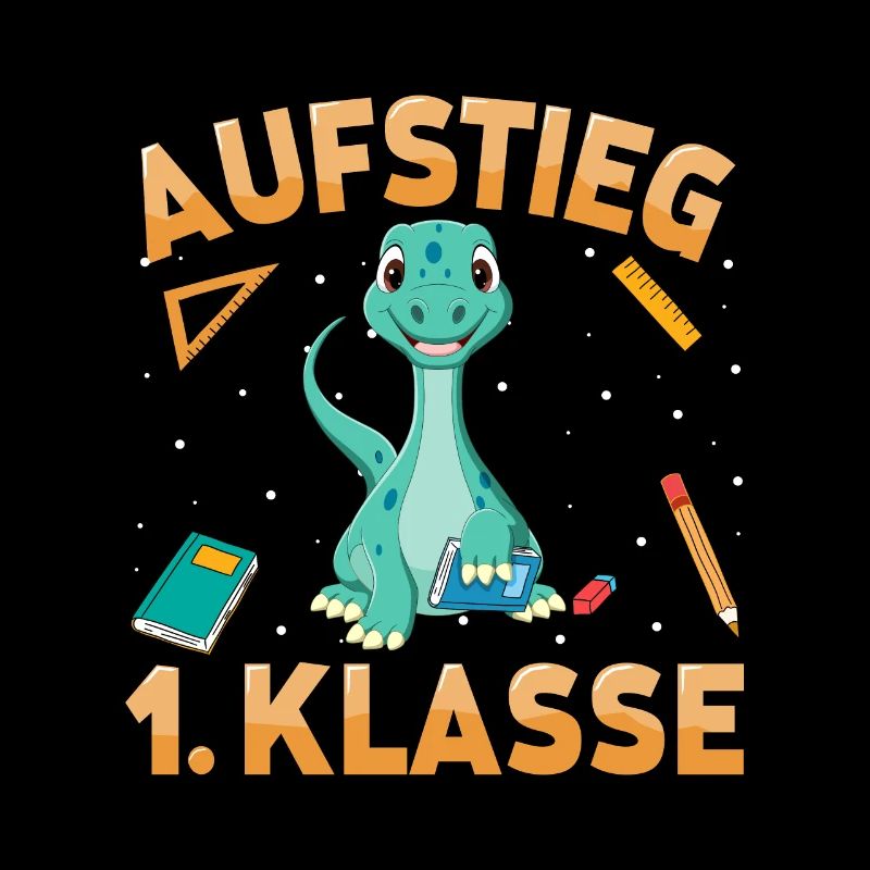 Aufstieg 1. Klasse Dino Schulkind Schulstart