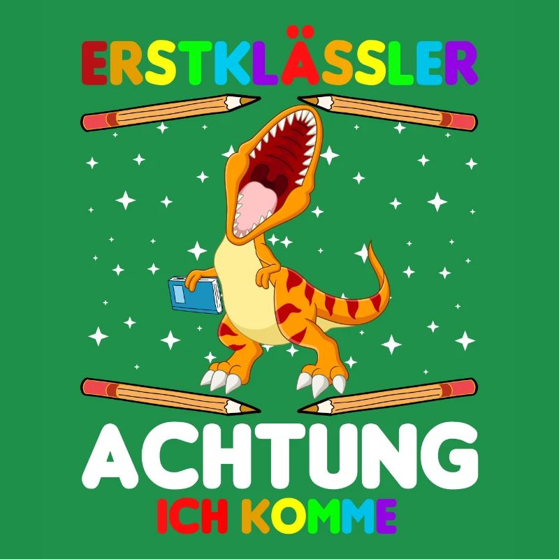 Erstklässler Schulkind Einschulung Dinosaurier