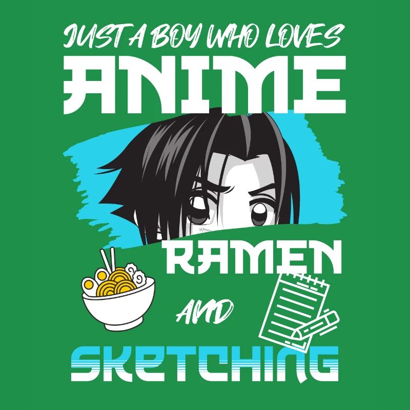 Just A Boy Who Loves Anime Ramen And Sketching
