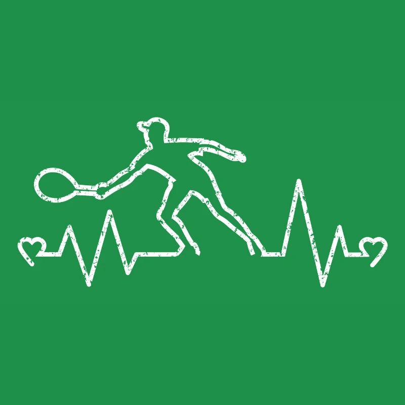 Herzfrequenz-Tennisspielerherzen Design