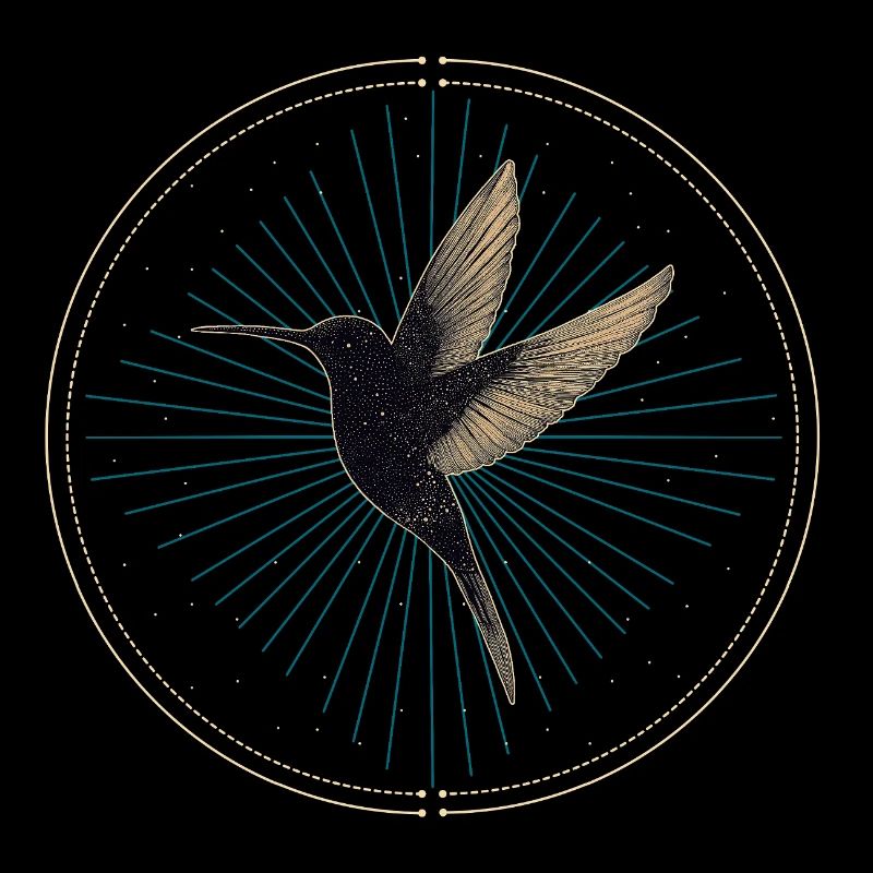 Colibri avec des étoiles