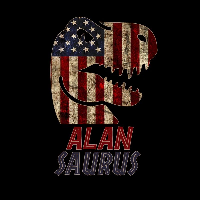 Patriotic Alan Dinosaur Alansaurus