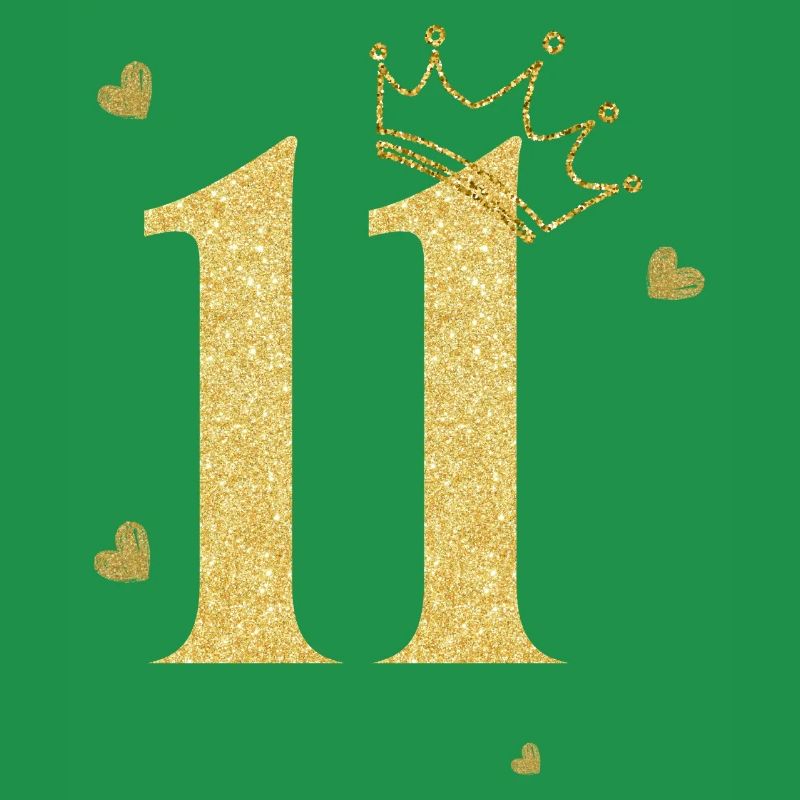 11e anniversaire couronne doré