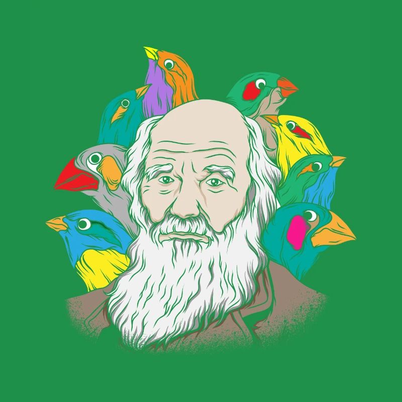 Charles Darwin Portrait Geschenk Evolution