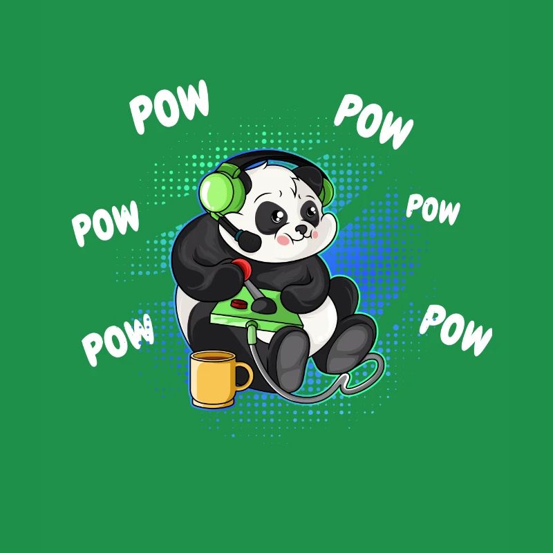 Gaming Panda Computer Console Video Game Gift