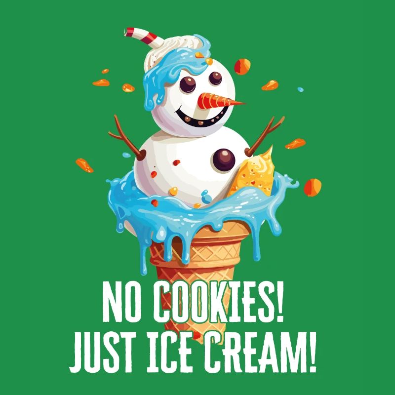 Weihnachten im Juli Schneemann-Eiscreme