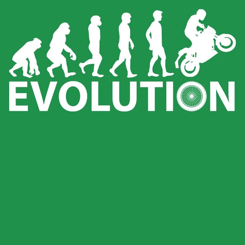 Evolution Monkey to Motorbiker Funny Gift