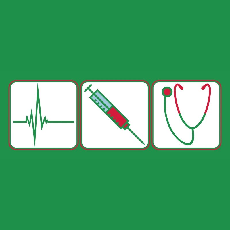 3 arzt button spritze logo Stethoskop abhoeren her