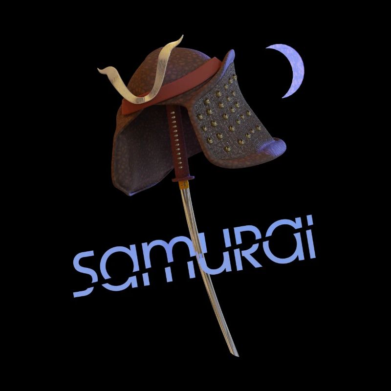 Samurai Helm und Katana