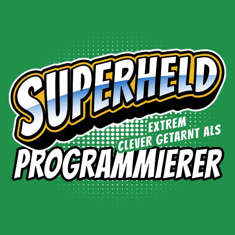Superheld, clever getarnt als Programmierer