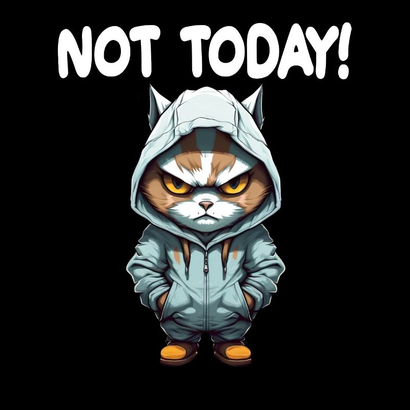 Not Today Katze Schlechte Laune