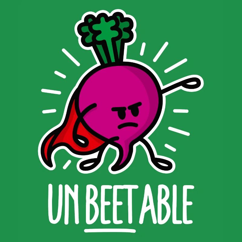 Unbeetable / unbeatable beetroot beet on dark