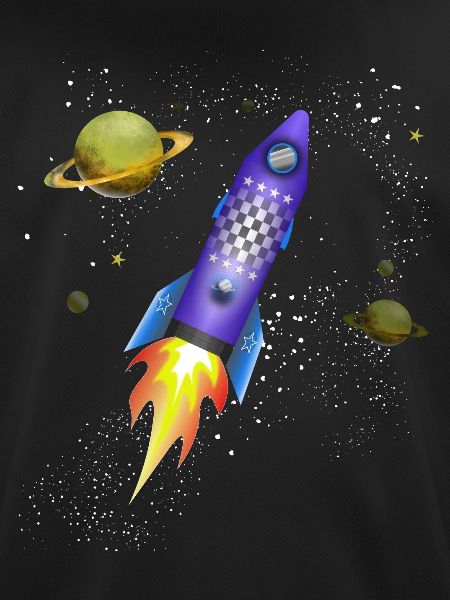 Fusée dans l'espace
