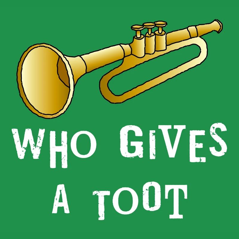 Trompete Toot weißer Text