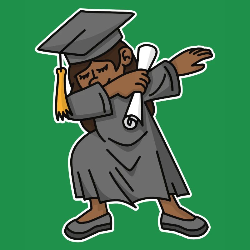 Schwarzes Mädchen Student dab Abschluss Schule