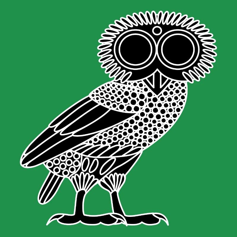 Eule der Athene [Schwarz (nur Eule)]