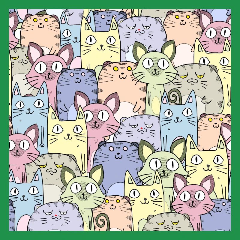 Katzen Muster Katze Wallpaper Katzenmuster Pattern