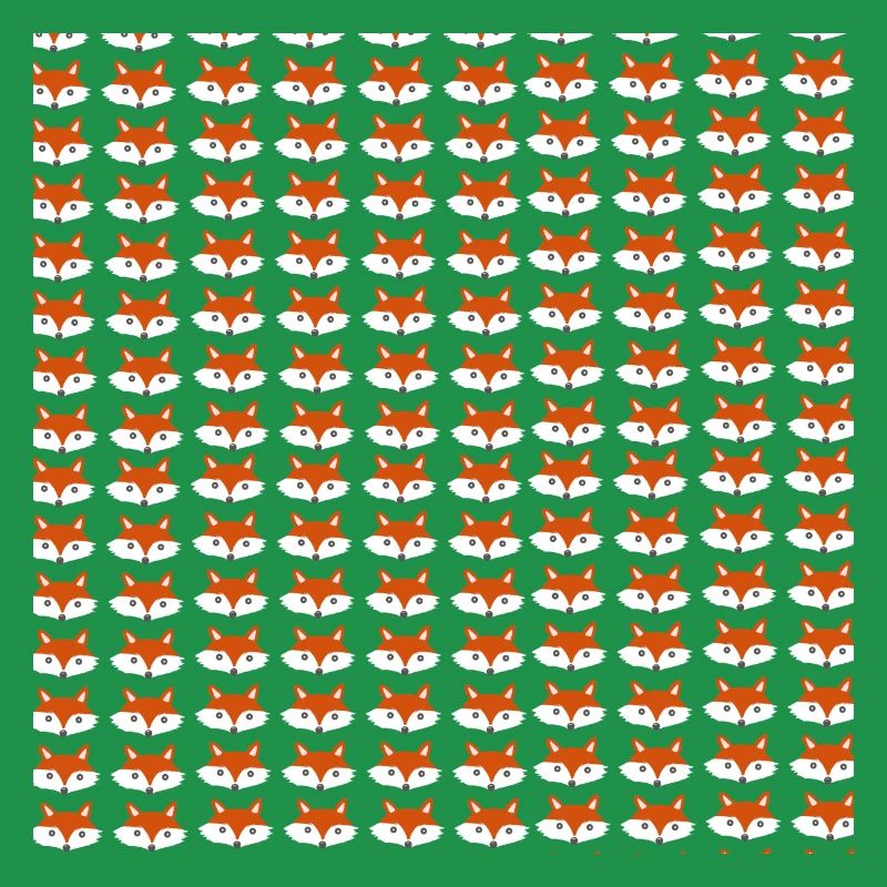 Fox head pattern, children's pattern