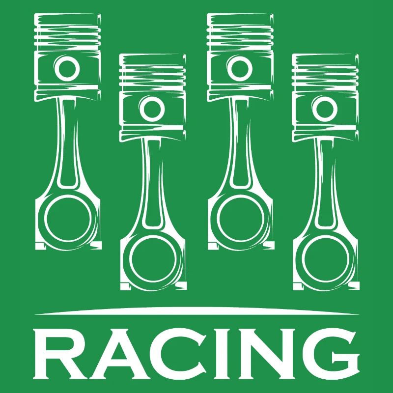 Icône de moteur de voiture à piston de course Icône de logo graphique