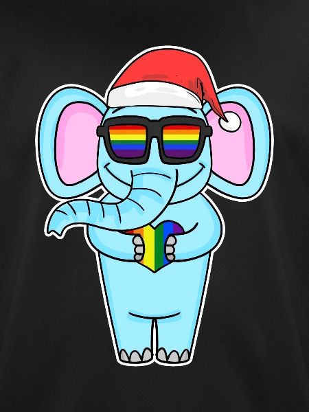 Elephant Rainbow Christmas