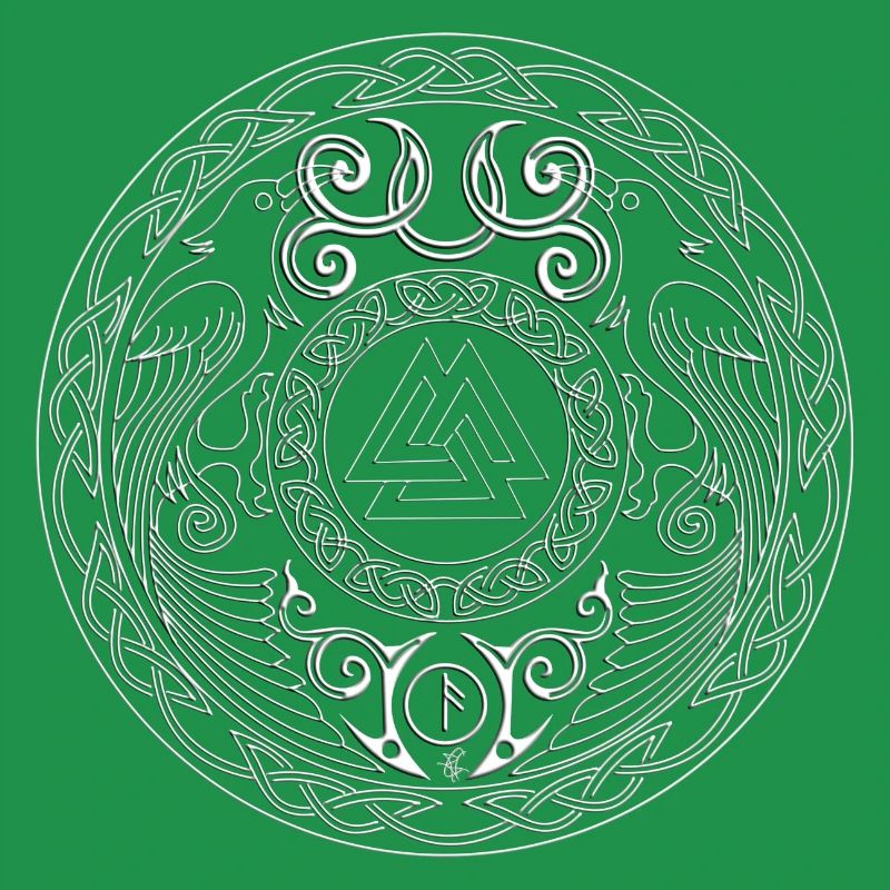 Mandala runique à triade centrale