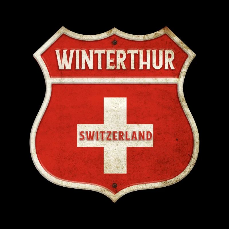 Winterthur Schweiz Wappen Flaggen Design