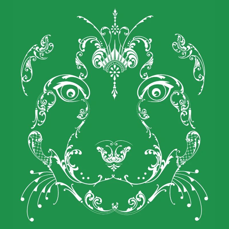 Snow leopard cheetah psychedelic ornament pattern