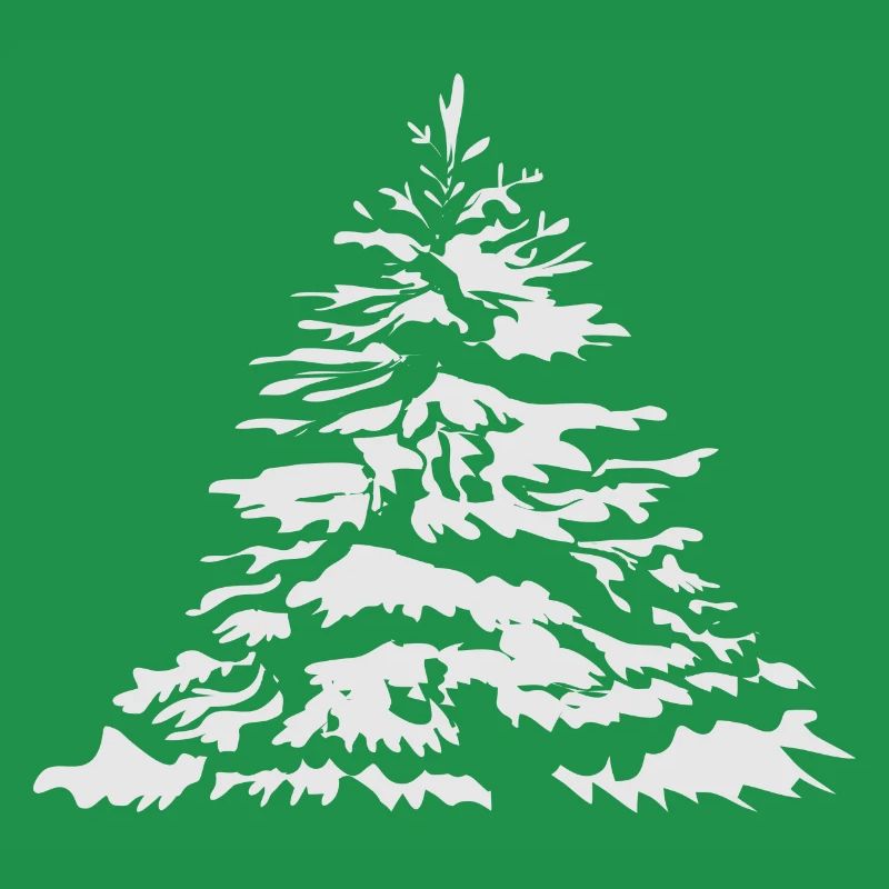 schneebedeckter Christbaum oder Tannenbaum