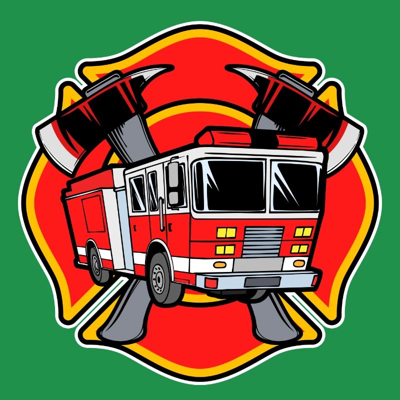 Fire brigade fire engine lifesaver extinguishing work