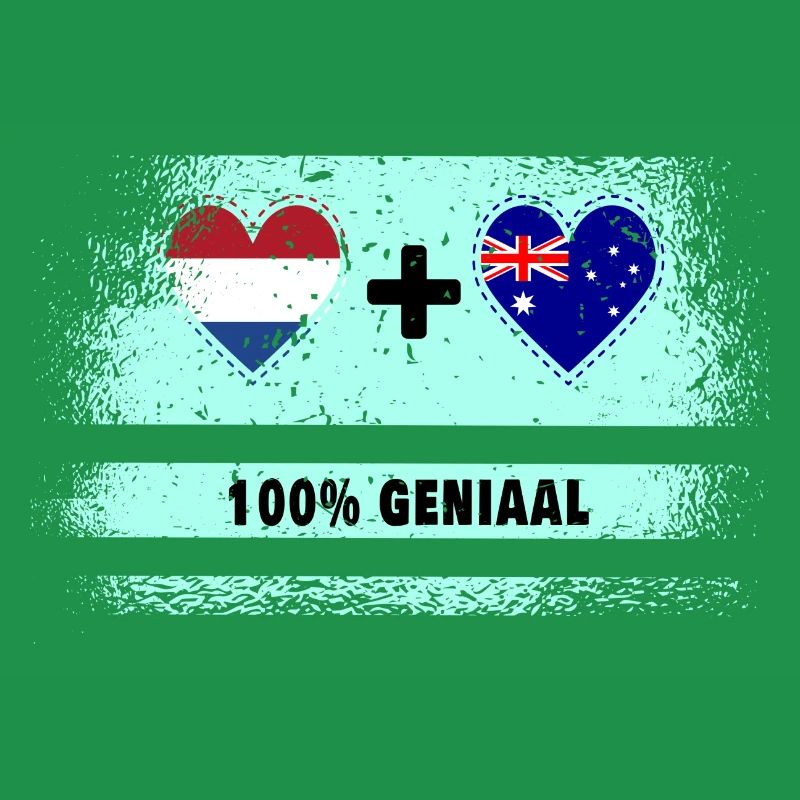 Australie et Pays-Bas Drapeau 100% Genius