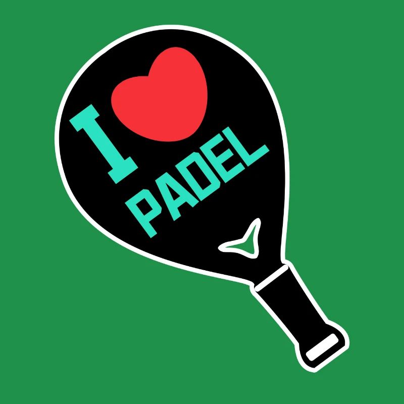 Racket Player Heart I Love Padel Statement