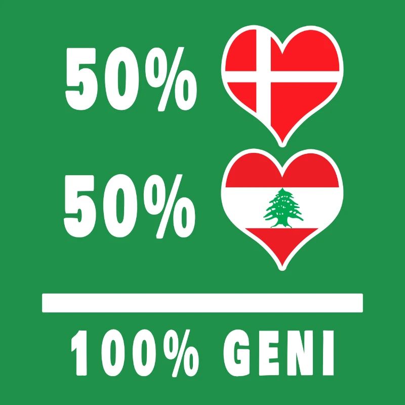Liban et Danemark 100% drapeau de génie