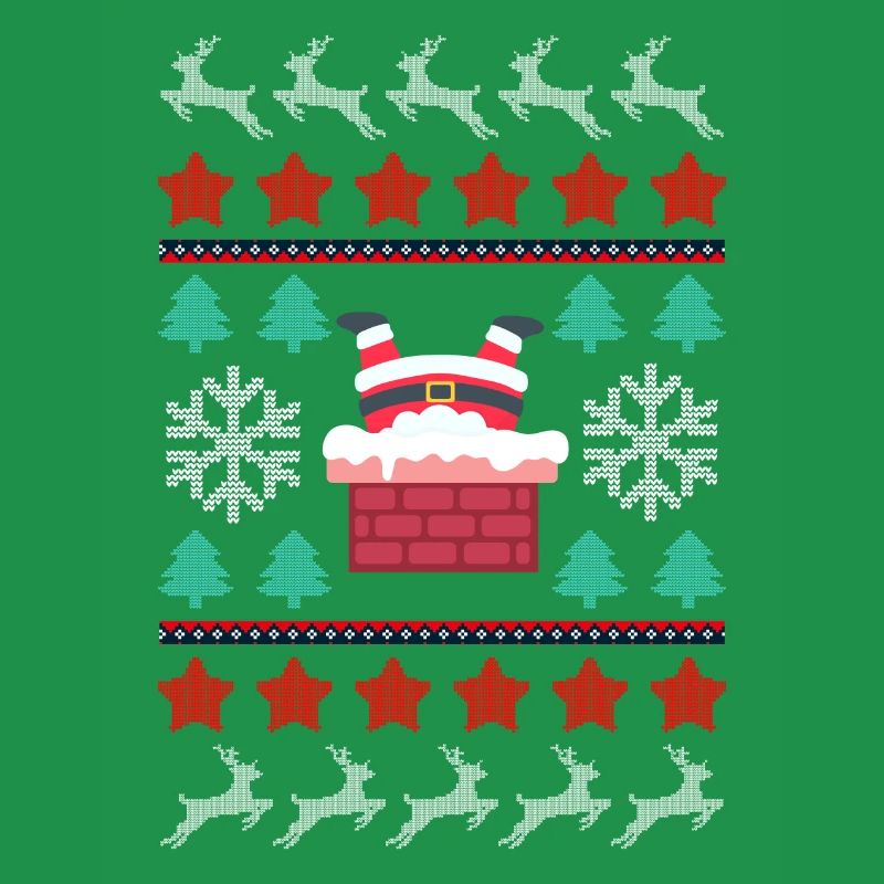 Santa's Upside Down in the Chimney