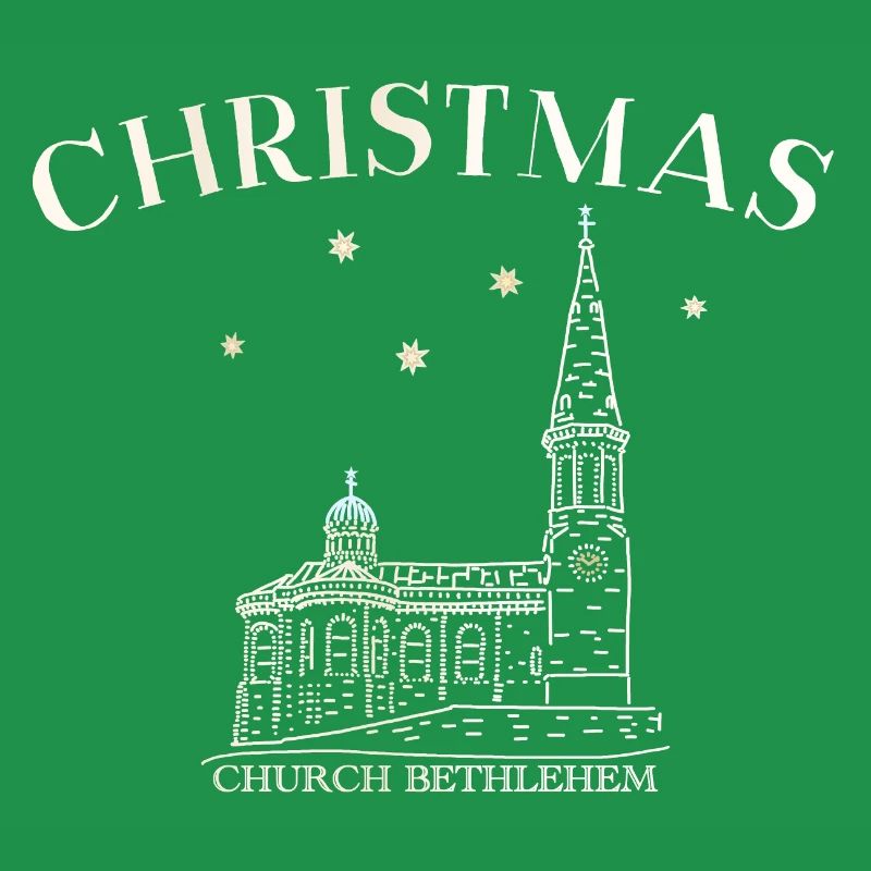 Weihnachtskirche Bethlehem Zeichnung