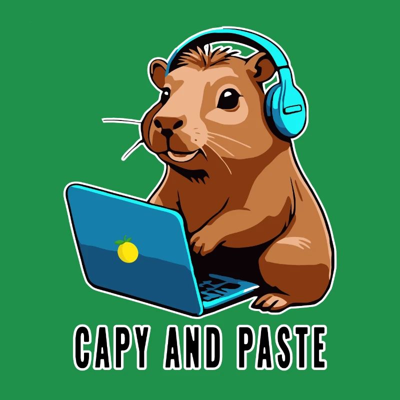 Capybara mit Witz Capy and Paste
