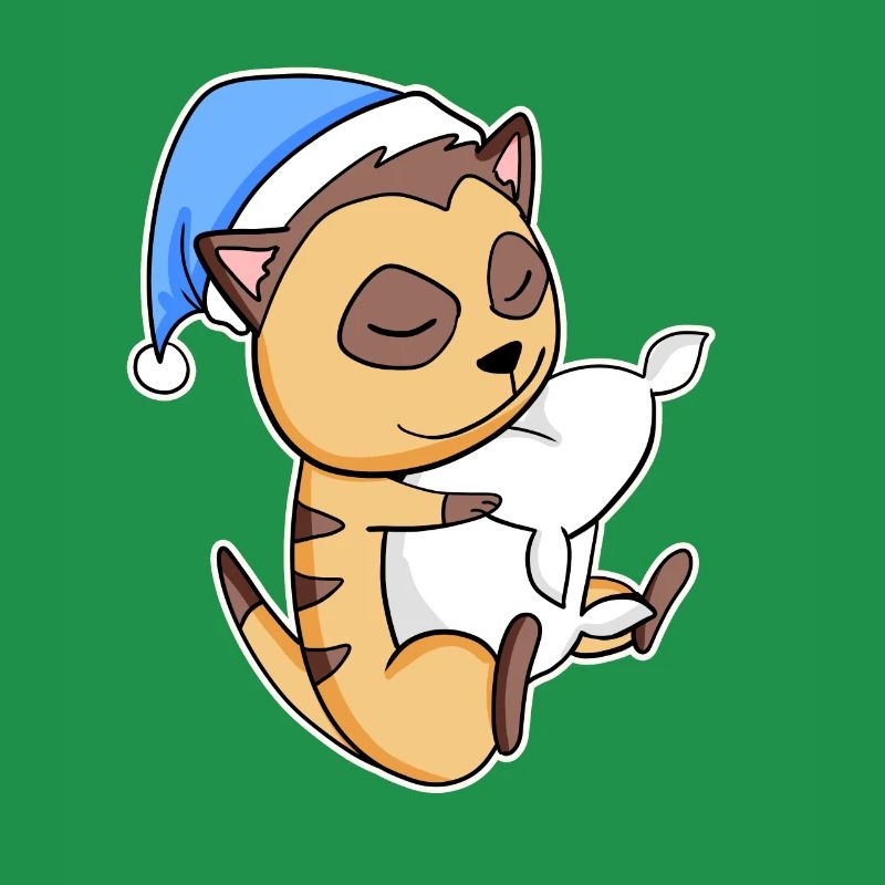 Suricate avec oreiller et bonnet somnolent