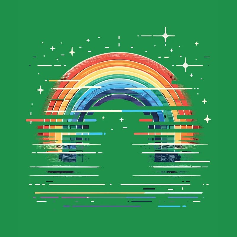 Regenbogen Stern Glitzer