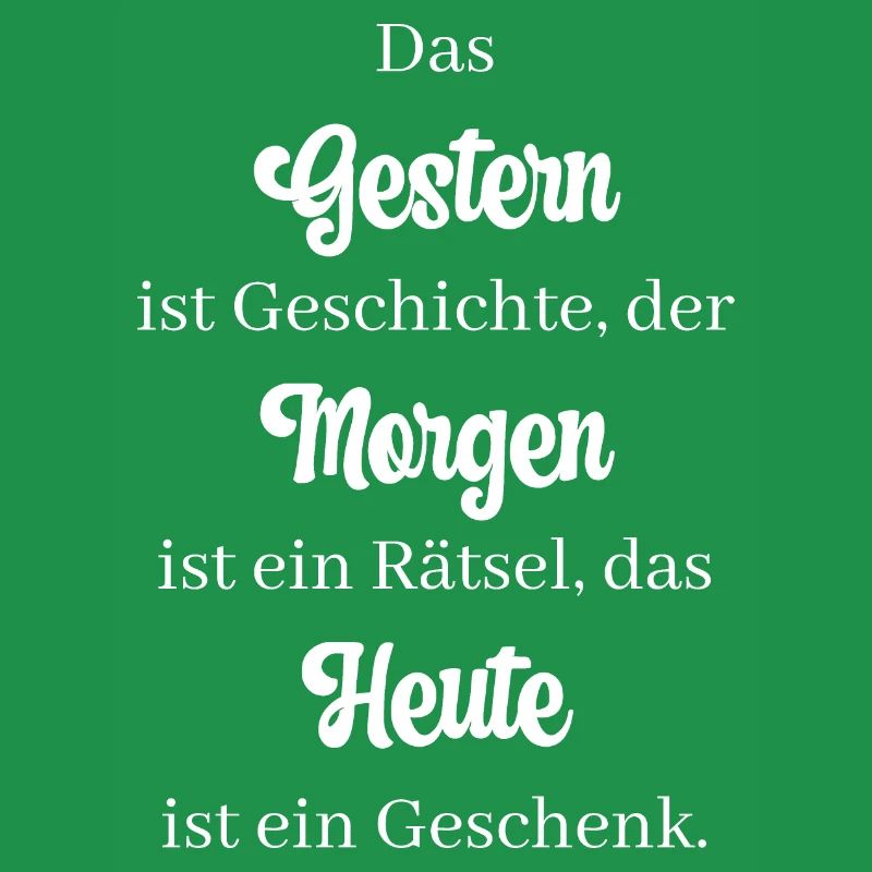 Das Gestern ist Geschichte, der Morgen ist ein...