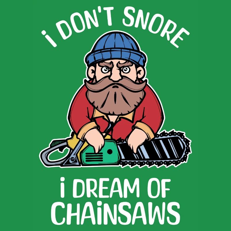 Tronçonneuse déclaration bûcheron sciure bois