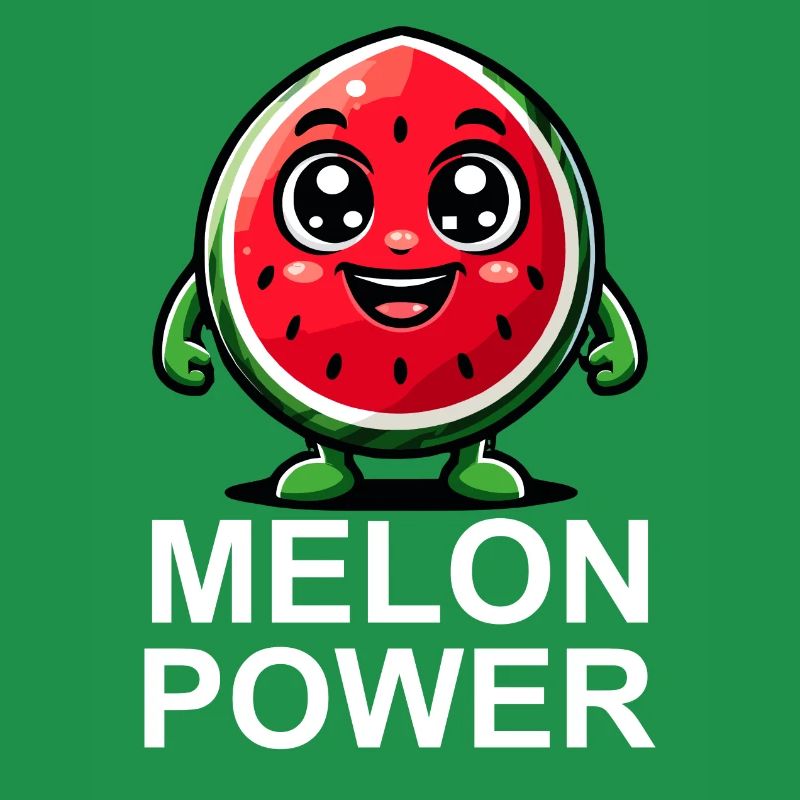 Illustration de pastèque heureuse