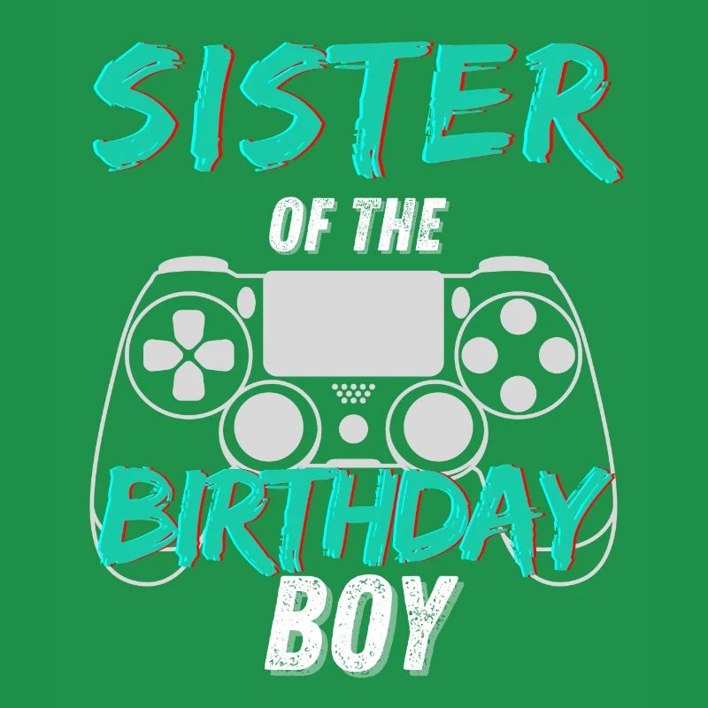 Schwester des Geburtstagskind-Gaming-Designs