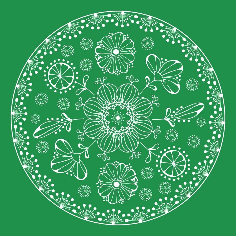 Blumenmuster in Kreisform