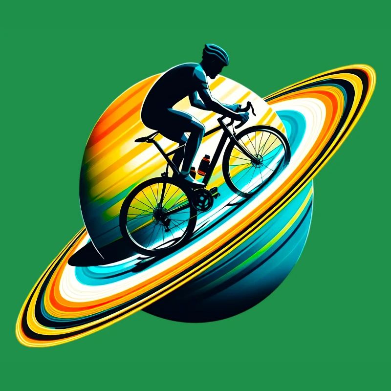Cyclist on Saturn