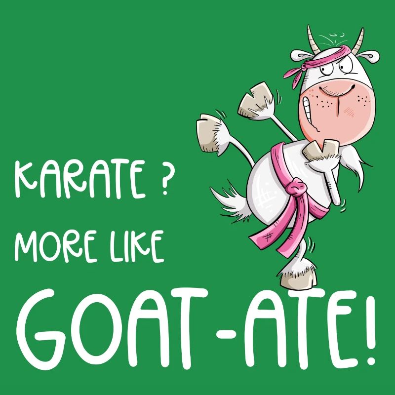 Karate Ziege Kampfsport Spruch