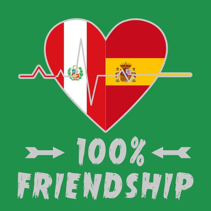Peru und Spanien 100% Freundschaft