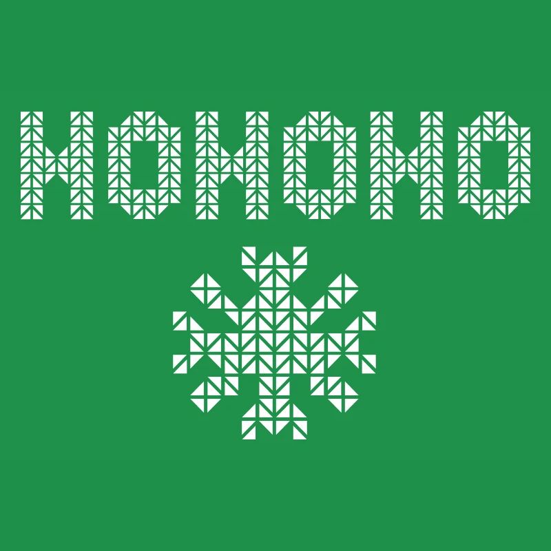 hohoho Snowflake Christmas Pixel Winter Logo