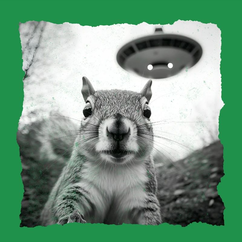 Alien Eichhörnchen Begegnung – Lustiges Sci-Fi