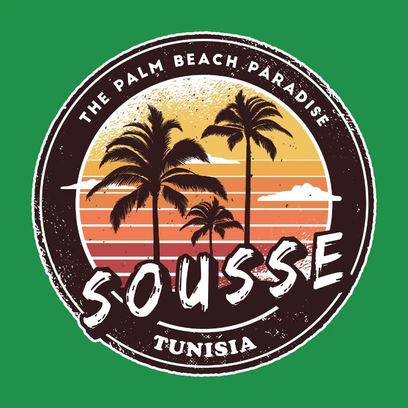Sousse Palm Trees Vintage Design
